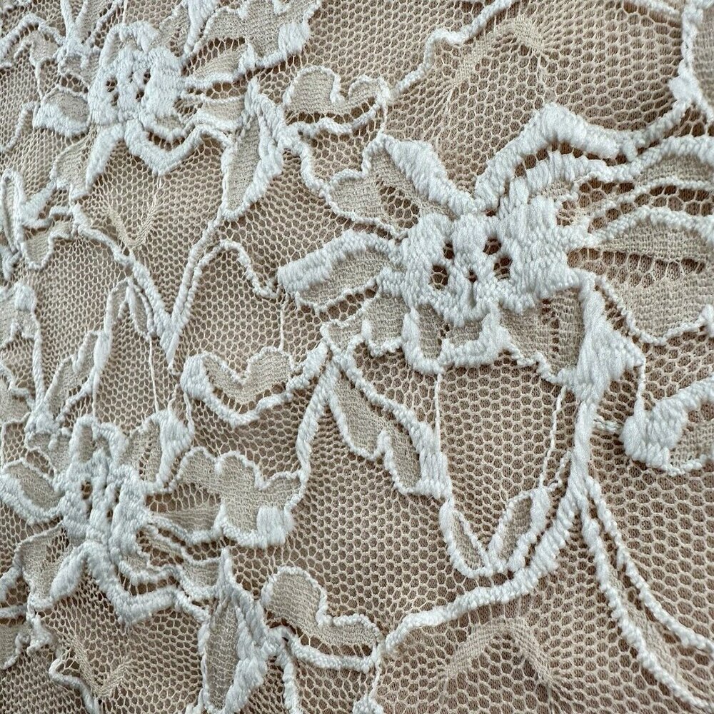 DressBarn Lace Overlay Blouse Women’s 3X Pink Short Sleeve Wedding *Made in USA* - Picture 10 of 11